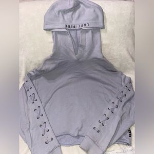 Pink Victoria’s Secret crop sweater. Size medium